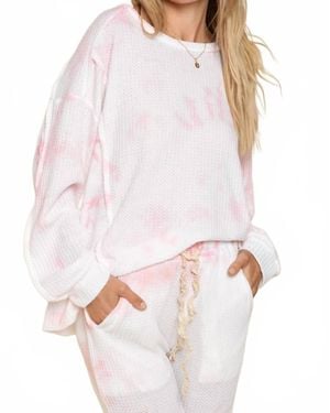Pol Mojito Thermal Knit Top - White