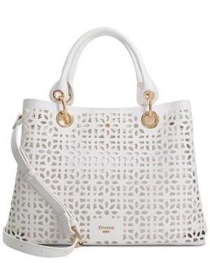 Dune Delaser Large Laser Cut Tote - Gray