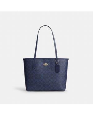 COACH Medium City Tote Bag - Blue