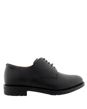 Bally Albin Leather Derby Lace-Up Shoes, Brand Size 4.5 Us - Black