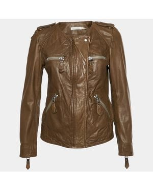 Isabel Marant Etoile Leather Kady Jacket - Brown