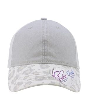 Infinity Her Printed Visor With Mesh Back Cap - Gray