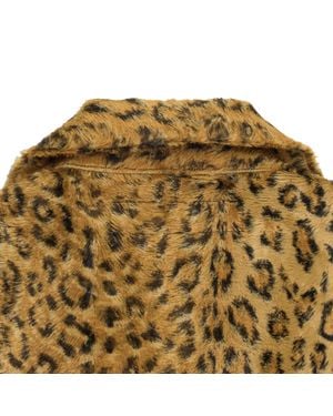 Neighborhood Leopard Fur Ls Casual Button Down Shirt - Metallic