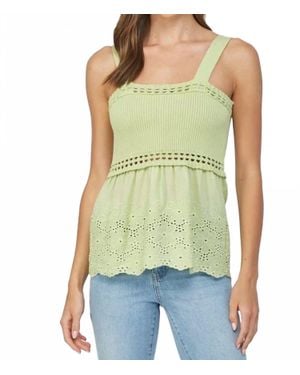 Fate Scallop Scoop Sweater Tank - Green