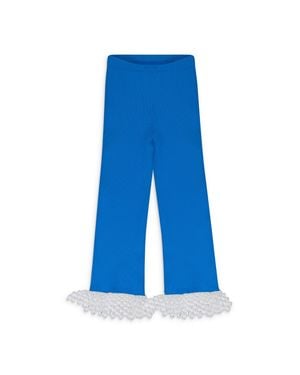 Opening Ceremony Beaded Knit Straight Pants - Blue