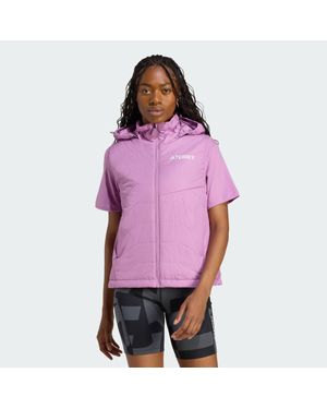 adidas Terrex Climawarm Insulated Hooded Vest - Purple