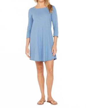Mod-o-doc Twisted Crew Neck Dress - Blue