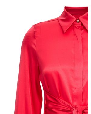 Le twins Silk Short Dress - Red