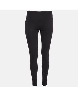 Roberto Cavalli Sequin Jersey Leggings - Black