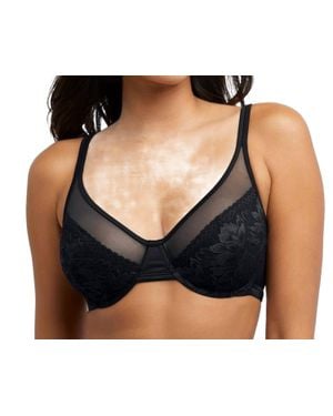 Bali U Lace Minimizer Underwire Bra - Black