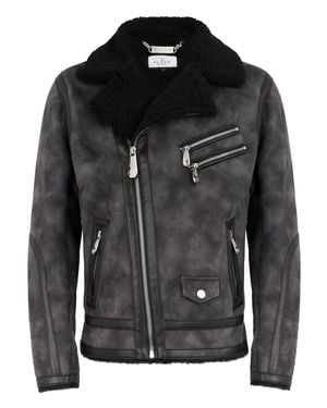Philipp Plein Eco Shearling Jacket - Black