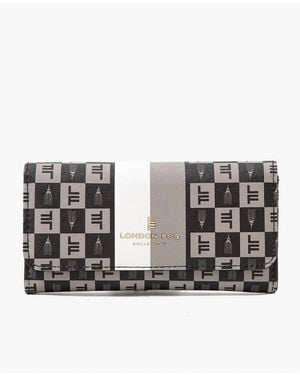 London Fog Lara Signature Flap Wallet - Black