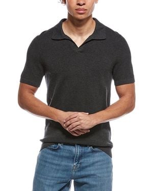 Brooks Brothers Pique Buttonless Polo Sweater - Black