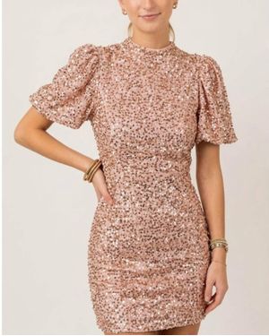 Karlie Sequin Mini Dress - Pink