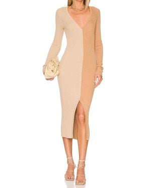Monrow Color Block Cardigan Midi Dress - White