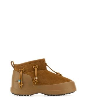 Moon Boot Caramel Suede Luna Low Ankle Boots - Brown