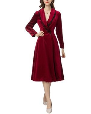 LIONELLO SALVI Midi Dress - Red