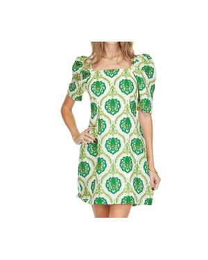 J joy Motif Fitted Dress - Green
