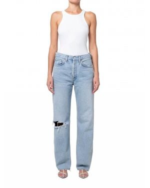 Agolde Kelly Ripped Faded Jean - Blue