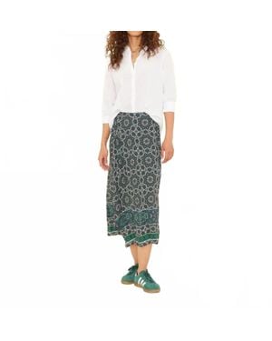 Xirena Yana Faux Wrap Skirt - Blue