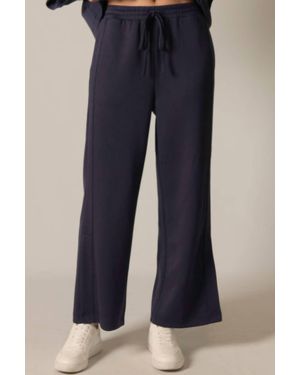 P.Cill Tru Side Binding Wide Leg Pants - Blue