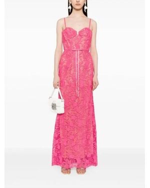Marchesa Lace Mermaid Gown - Pink