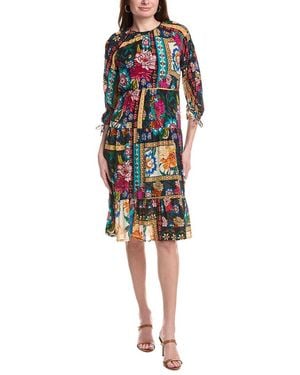 Johnny Was Petite Brona Silk Dress - Multicolor