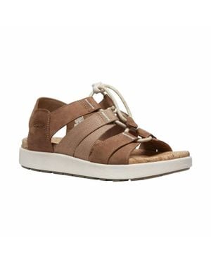 Keen Elle Mixed Strap Sandal - Brown