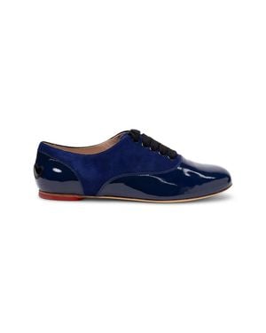 Hogan Patent Heart Detail Oxford Shoes - Blue