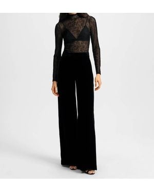 Veronica Beard Alex Velvet Pant - Black