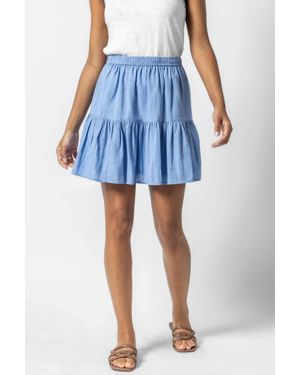 Lilla P Tiered Short Skirt - Blue