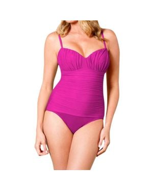 Miraclesuit Plus Solid Rialto One Piece Swimsuit - Purple