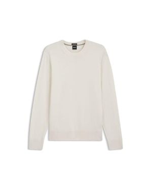 BOSS Merino Wool Sweater - White