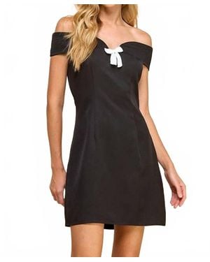 TCEC Off The Shoulder Bow Detail Dress - Black