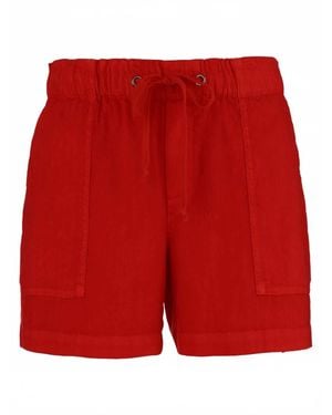 Kut From The Kloth Katana Linen Shorts - Red