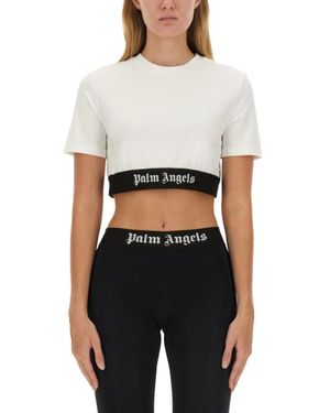 Palm Angels T-Shirt With Logo - White