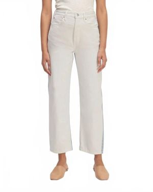 Everlane Two Tone High Rise Straight Jean - White