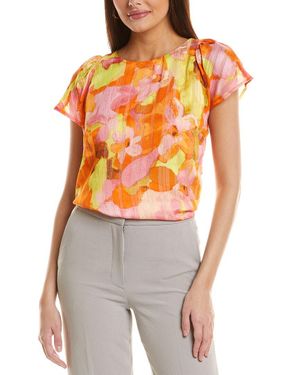 Cece Flutter Sleeve Blouse - Orange