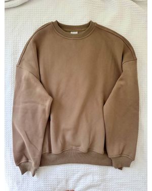 Sunkissed Coconut Basic Watercolor Sweatshirts - Brown