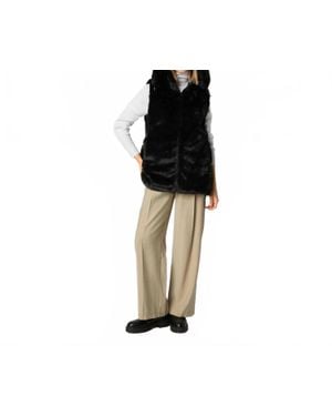 Save The Duck Faux Fur Reversible Vest - Black