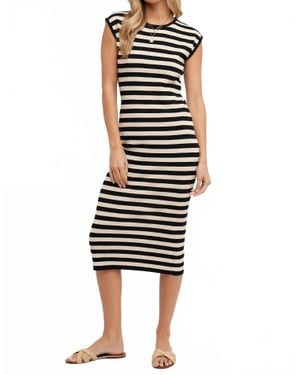 Bluivy Striped Tank Dress - Black