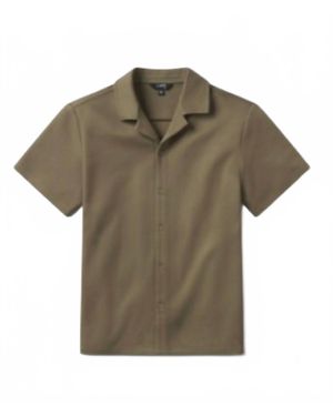 Cuts Elevate Pique Button Up Shirt - Green