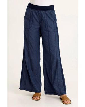 XCVI Geraldine Twill Double Seam Pants - Blue