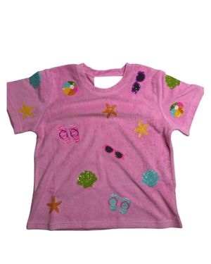Belle Cher Girl's Beach Top - Pink