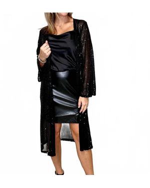 Jess Lea Give Me Sparkle Sequin Kimono - Black