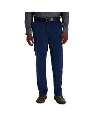 Haggar Stretch Corduroy Dress Pants - Blue