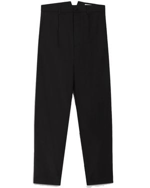 Pence Liam Straight Leg Tailored Buckle Pants - Black