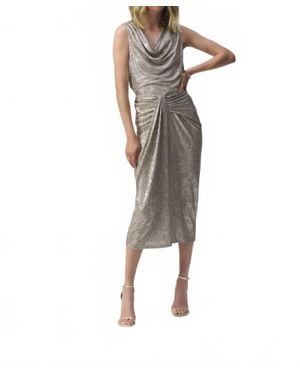 Joseph Ribkoff Elegant Ruched Bodycon Skirt - Natural