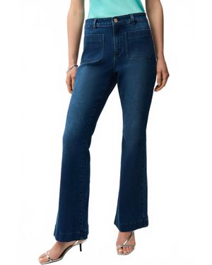 Joseph Ribkoff High Waist Flared Jeans - Blue