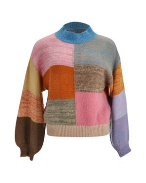 Stine Goya Adonis Patchwork Sweater - Pink